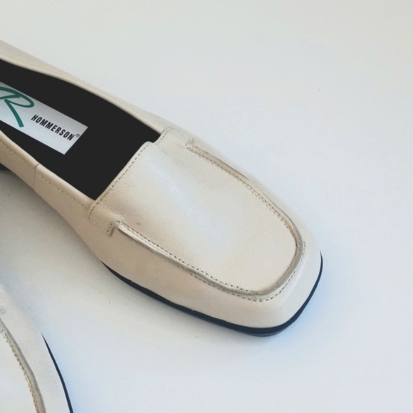 Ros Hommerson Cream Leather Slip On Loafers 7.5 (Beautiful & Minimalist Style) - Picture 8 of 13